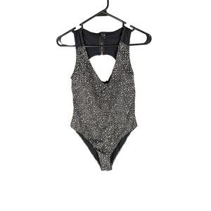 Nike Water Black Water-Dot One Piece Swimsuit/Bathing Suit Women's Size M